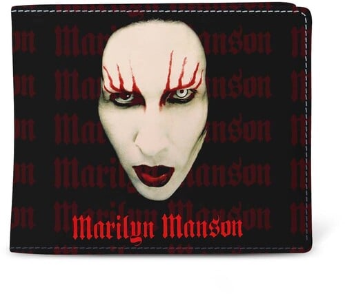 Rocksax - Marilyn Manson - Red Lips - Wallet with Coin Pocket (Black)