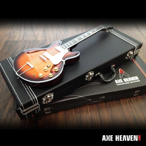 10 Inch Miniature Guitar Replica & 10 Inch Black Guitar Case Replica