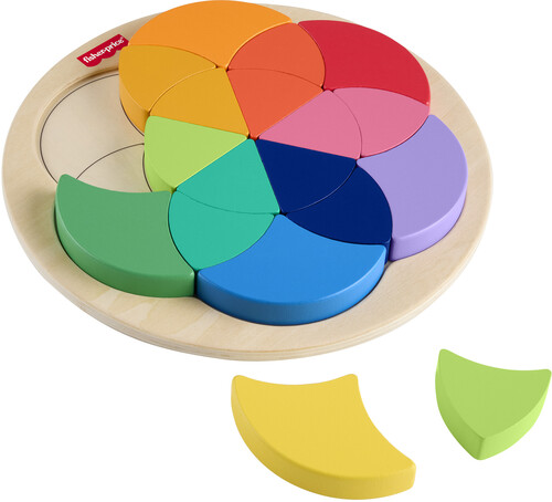 Fisher Price Wooden Color Wheel Puzzle