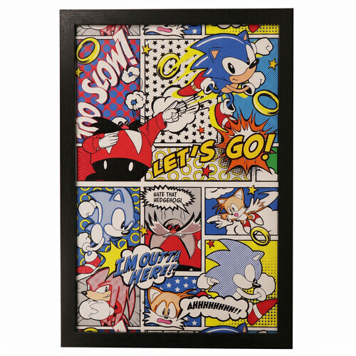 Sonic the Hedgehog - Comic - 11x17 Framed Gel Coat