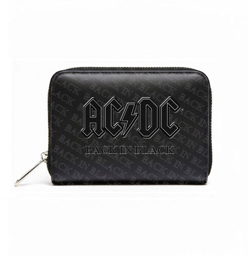 Rocksax - AC/DC - Back In Black - Bi-Fold Zipped Wallet/Purse (Black)