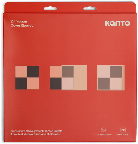 Kanto TT-CS20 Translucent Outer Album Cover Sleeves for 12 Inch Vinyl Records - 20 Pack