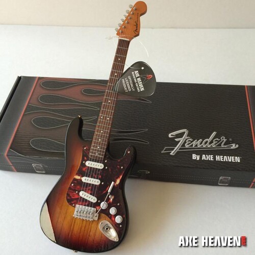 Fender Strat Miniature Sunburst Tortoise Pickguard Model 10 Inch Miniature Guitar