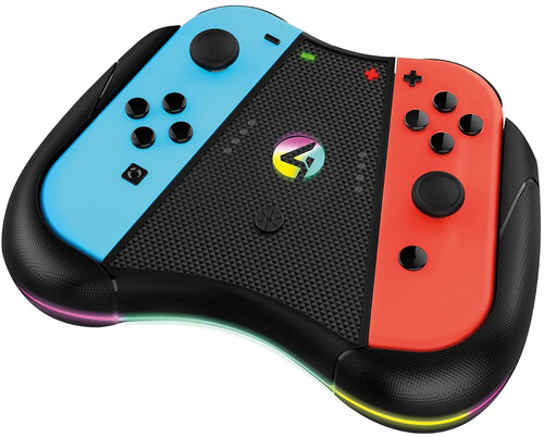 Switch Accessory: Power - 4Gamers Light Up Switch Joy - Con Play & Charge Controller Grip