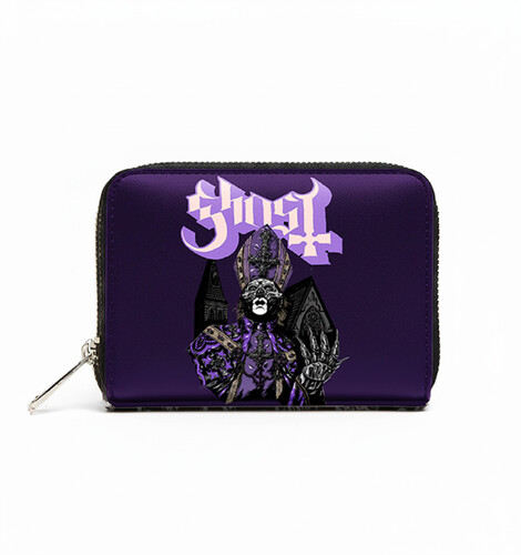 Rocksax - Ghost - Tall Man Logo - Bi-Fold Zipped Wallet/Purse (Black)