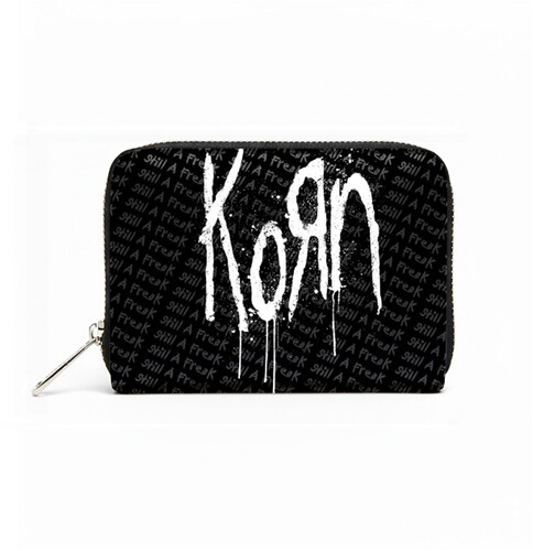 Rocksax - Korn - Freak Logo - Bi-Fold Zipped Wallet/Purse (Black)