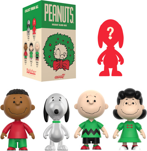 Super7 - Peanuts - Reaction Blind Box Wv8 - Holiday 12pc Flat