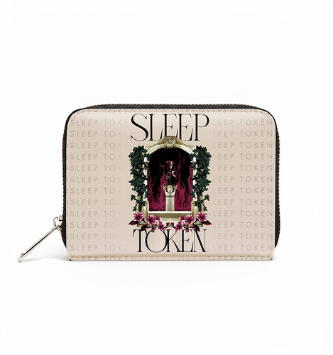 Rocksax - Sleep Token - Statue Logo - Bi-Fold Zipped Wallet/Purse (Cream)