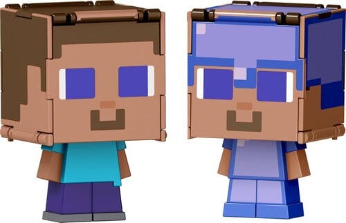 Minecraft Flippin' Figs Steve and Enchanted Armor Steve, 2-in-1
