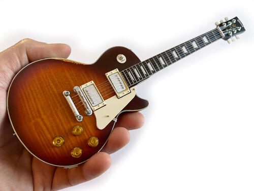 Billy Gibbons Gibson Les Paul Aged "Pearly Gates" 10 Inch Miniature Guitar