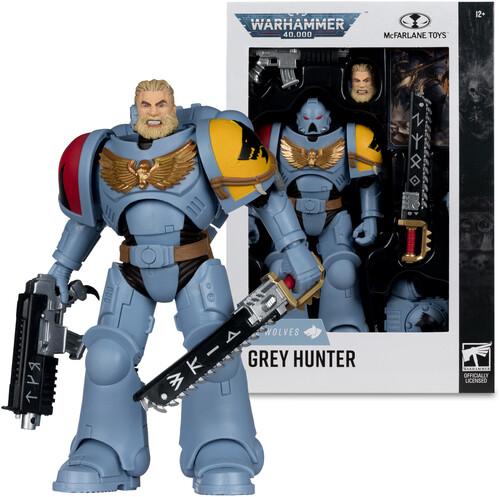 McFarlane - Warhammer 40K - Space Wolves - 7" Grey Hunter Action Figure