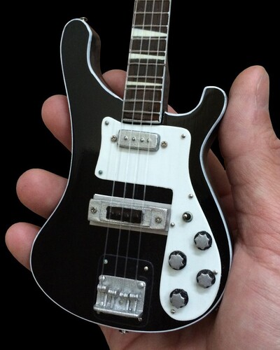 4001 Signature Miniature Bass Guitar 10 Inch Miniature Replica Collectible