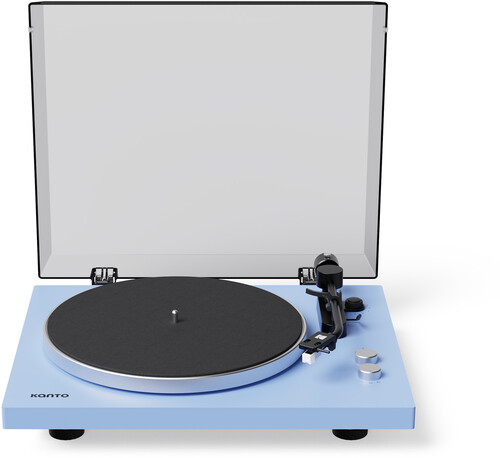 Kanto OBI3G2VMU Bluetooth Turntable - Belt Drive - Semi Automatic - Matte Ice Blue