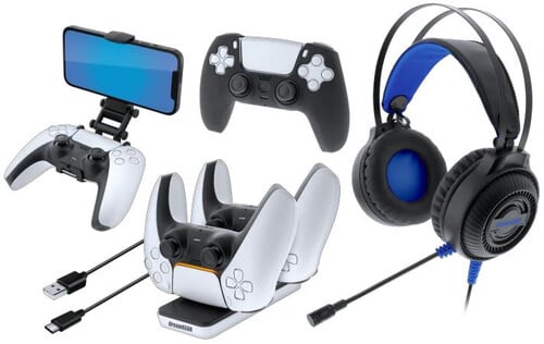 PlayStation 5 Accessory: DreamGear Gamer's Kit (5 in 1) - Black