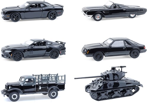 1:64 Black Bandit series 30 - 6 Pack Die-Cast Car Assortment