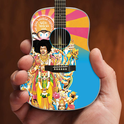 Jimi Hendrix Axis Bold As Love Acoustic 10 Inch Miniature Guitar Replica