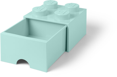LEGO Stackable Storage Brick with 1 Drawer and 4 Knobs, Aqua