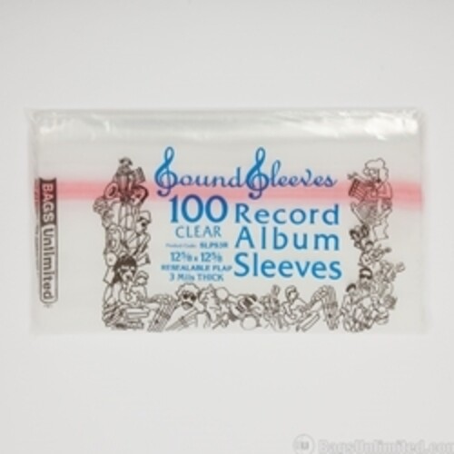 Bags Unlimited SLPS3R - 12 LP IN LP Jacket Sleeve - Resealable - 100 Count