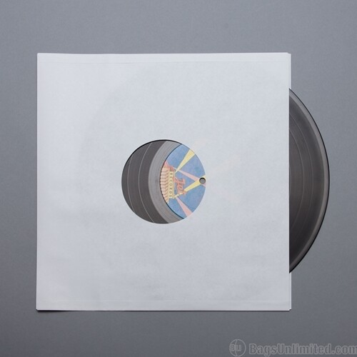 Bags Unlimited S12WR - 12 Inch LP Inner Sleeve - Center Hole - 100 Cnt (White)