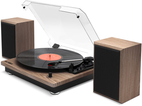 Victrola VM-135-FNT Montauk Bluetooth Turntable System with Speakers (Natural Wood)