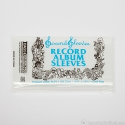 Bags Unlimited SLP3 - 12 Inch LP Jacket Sleeves - No Flap - 100 Pack (Clear)
