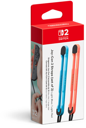 Switch 2 Accessory: Controller - Nintendo JOY - CON 2: Straps (set of 2) Light Blue/Light Red