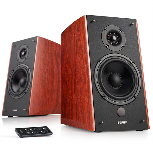 Edifier R2000DB 2.0 Shelf Speakers Bluetooth Wireless - 120 Watts (Classic Wood Grain/Brown)
