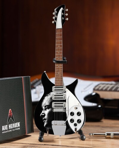 John Lennon Fab Four Tribute 10 Inch Miniature Guitar Replica Collectible