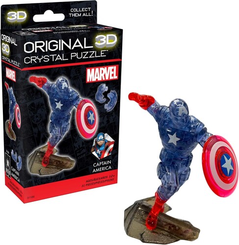 BEPUZZLED - Marvel - Captain America 3D Crystal puzzle